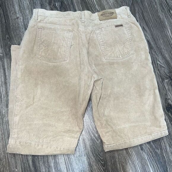 Skotts Tan Suede Leather Pants Size 14/26 - Picture 5 of 13